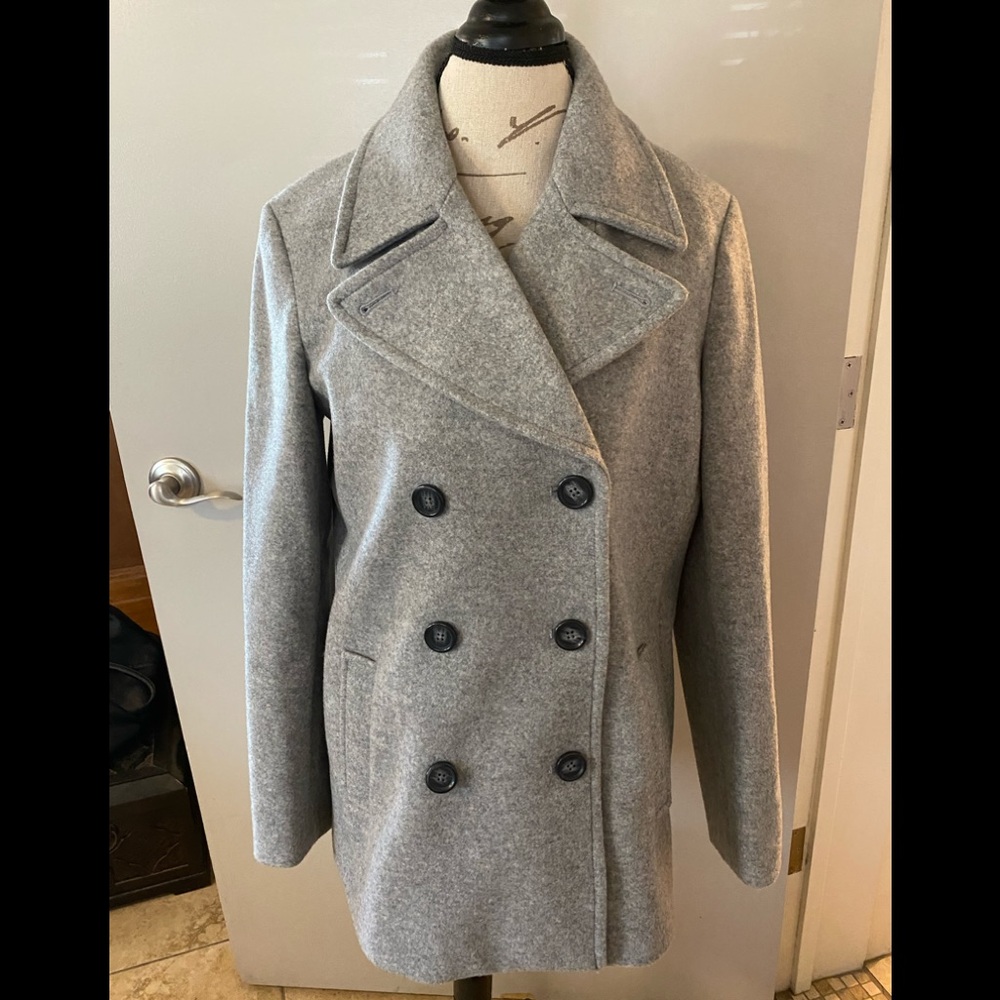 Gray pea coat - Size Large